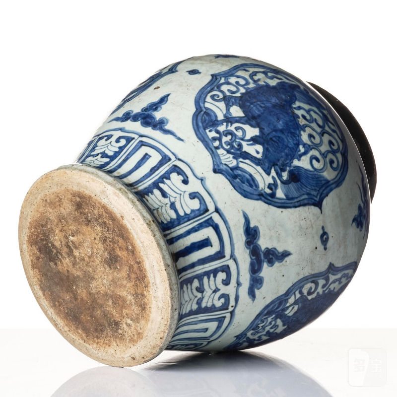 A blue and white jar, - 图7